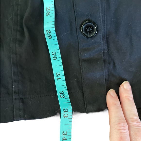 Charlotte Russe Stretchy Black Button Up Dress Medium With Collar GUC - Picture 10 of 11